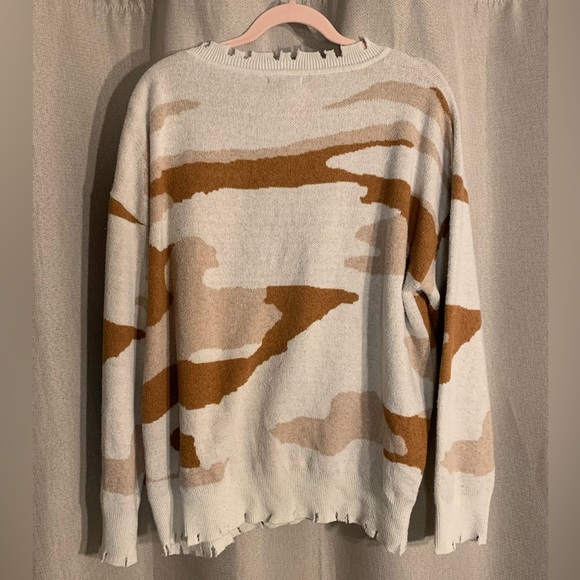 CHIC SOUL Baby I’m Yours Pink Camo Sweater Pink/Brown - Size XL - Picture 7 of 7